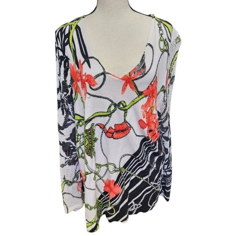Peter Nygard Beaded Artsy Blouse Size Large Boho